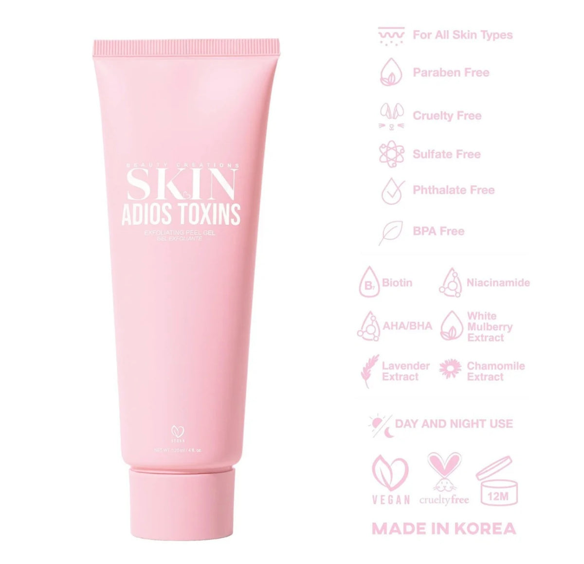 BEAUTY CREATIONS SKIN-Adios Toxins Exfoliating Peel Gel