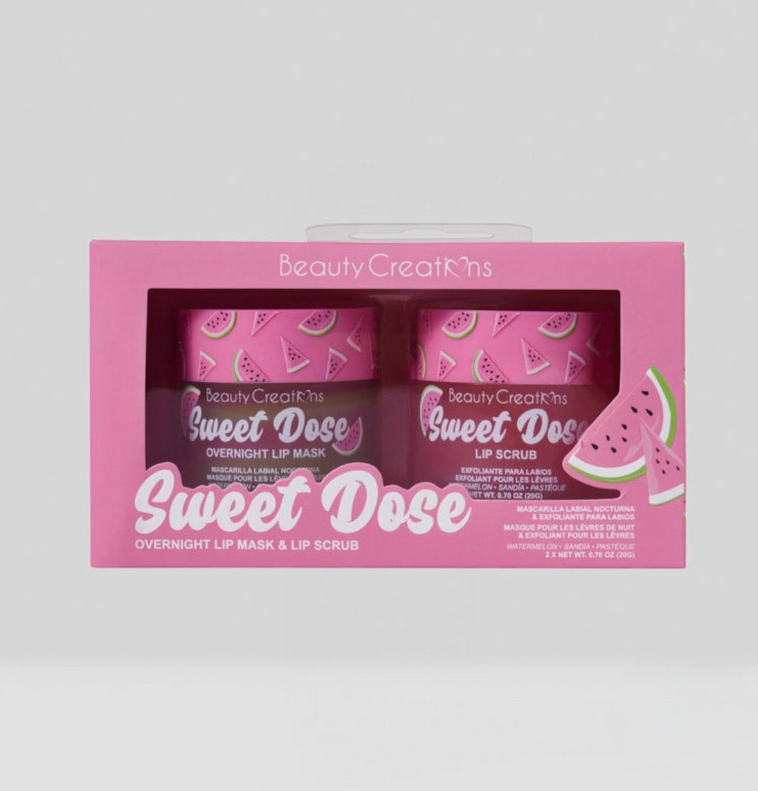 BEAUTY CREATIONS- SWEET DOSE- OVERNIGHT LIP MASK & LIP SCRUB